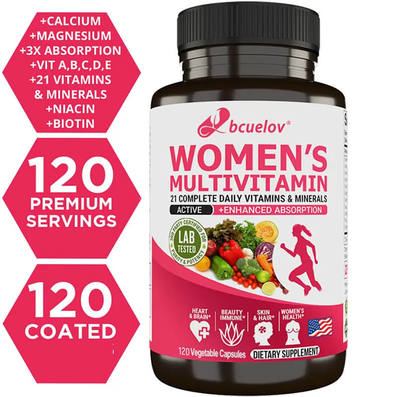 Bcuelov Women's Multivitamin Multimineral Supplement 120 Veg