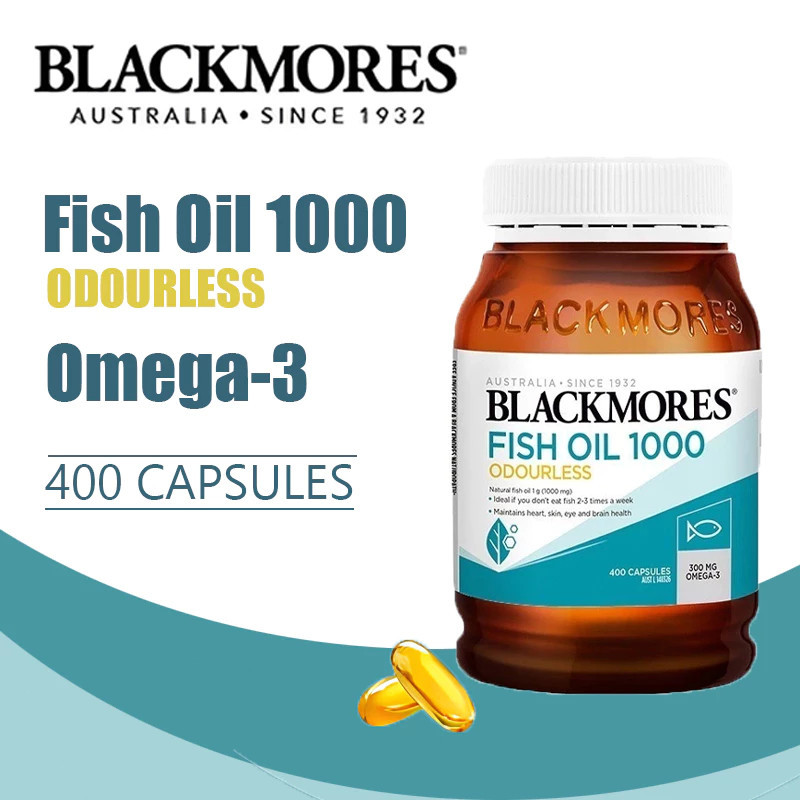 Blackmore omega 3 fish oil Odourless 400 capsules