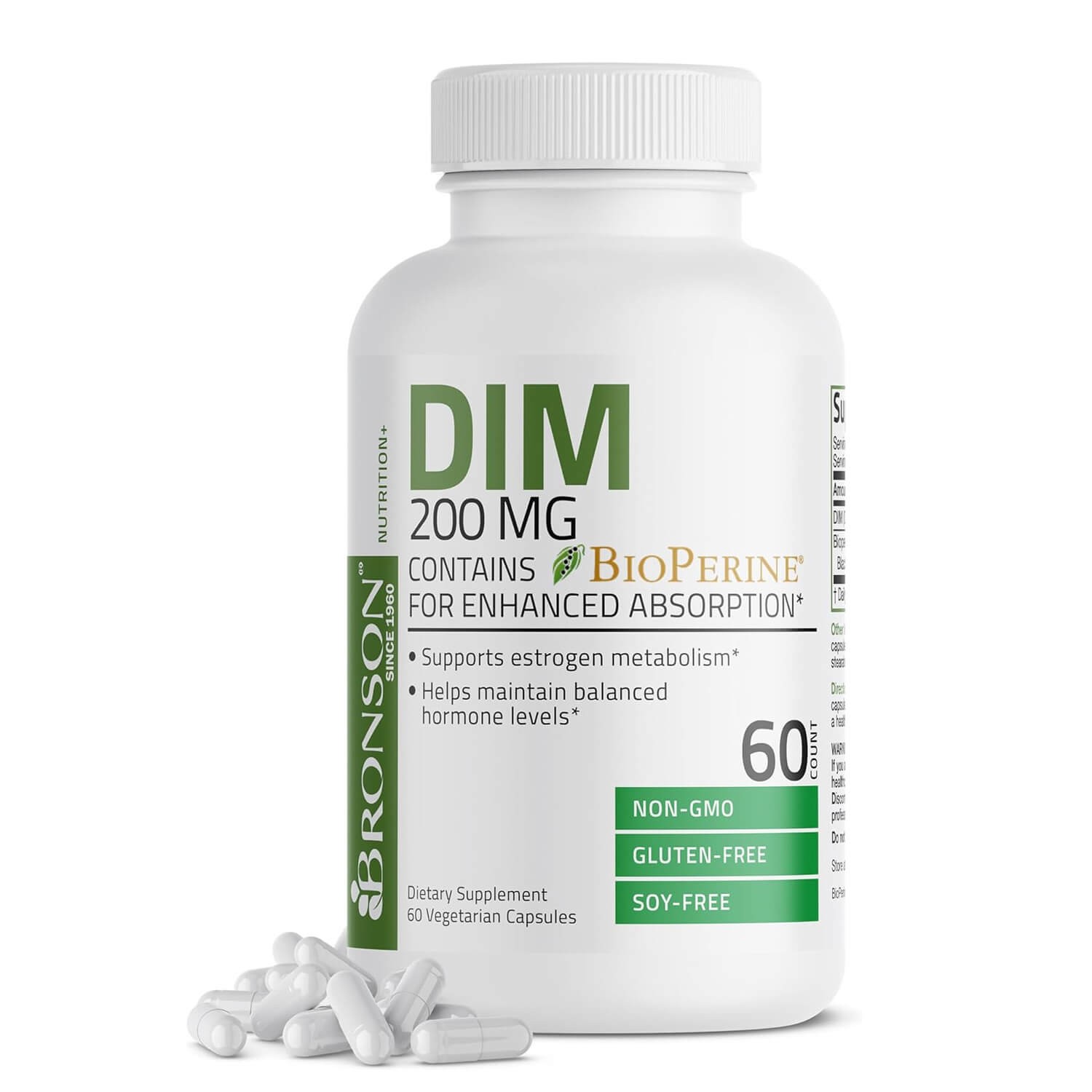 Bronson DIM Supplement 200mg Diindolymethane with BioPerine