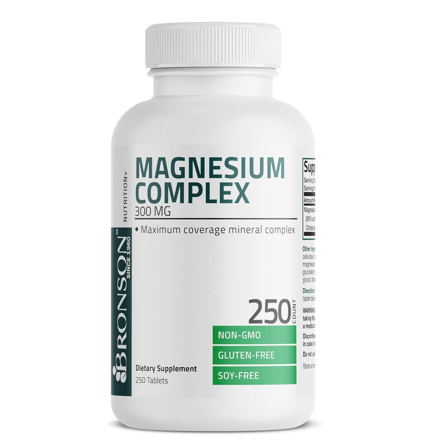 Bronson Magnesium Complex 300 Mg Maximum Coverage 250 Tablet