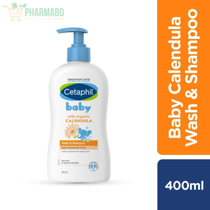 Cetaphil Baby Wash & Shampoo with Organic Calendula  400ml