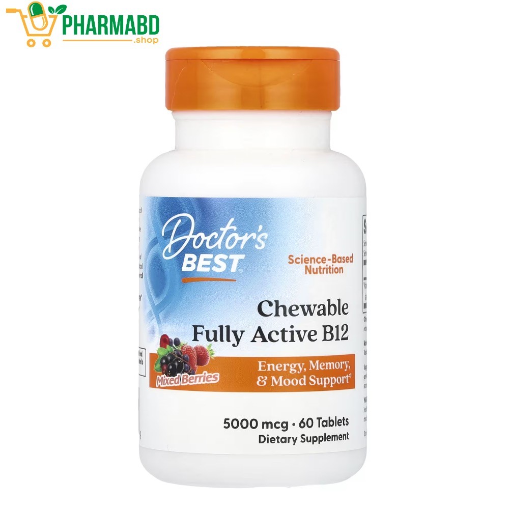 Doctor's Best Chewable Fully Active B12 Supplement 1000mcg
