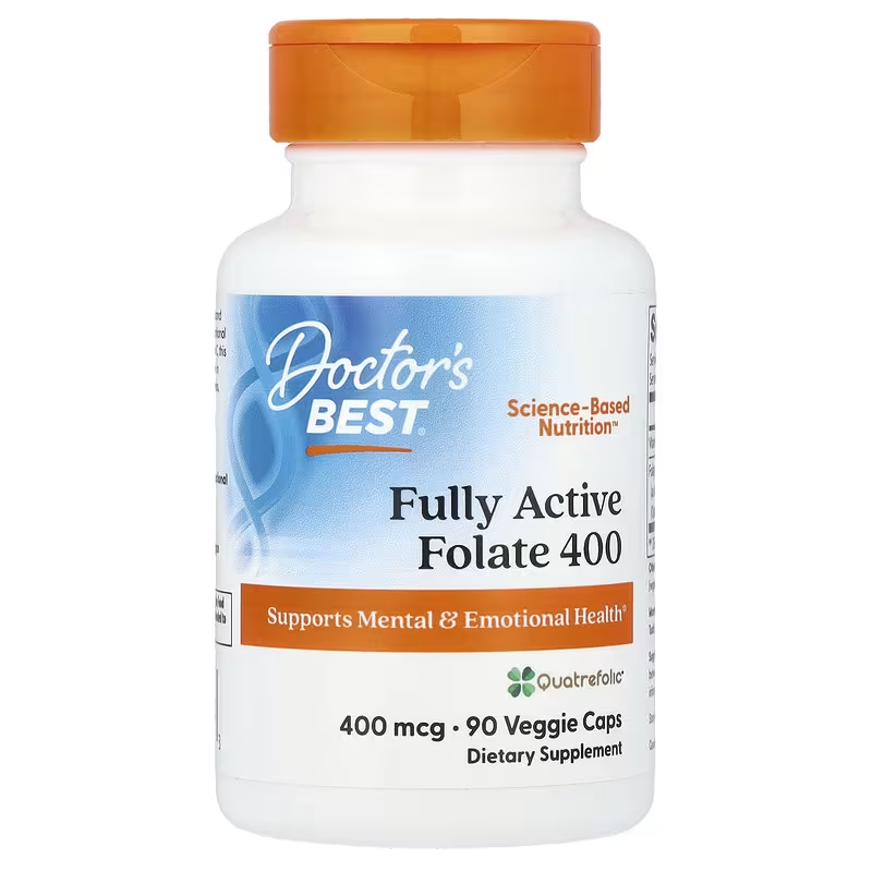 Fully Active Folate 400mcg with Quatrefolic 90 Veggie Caps