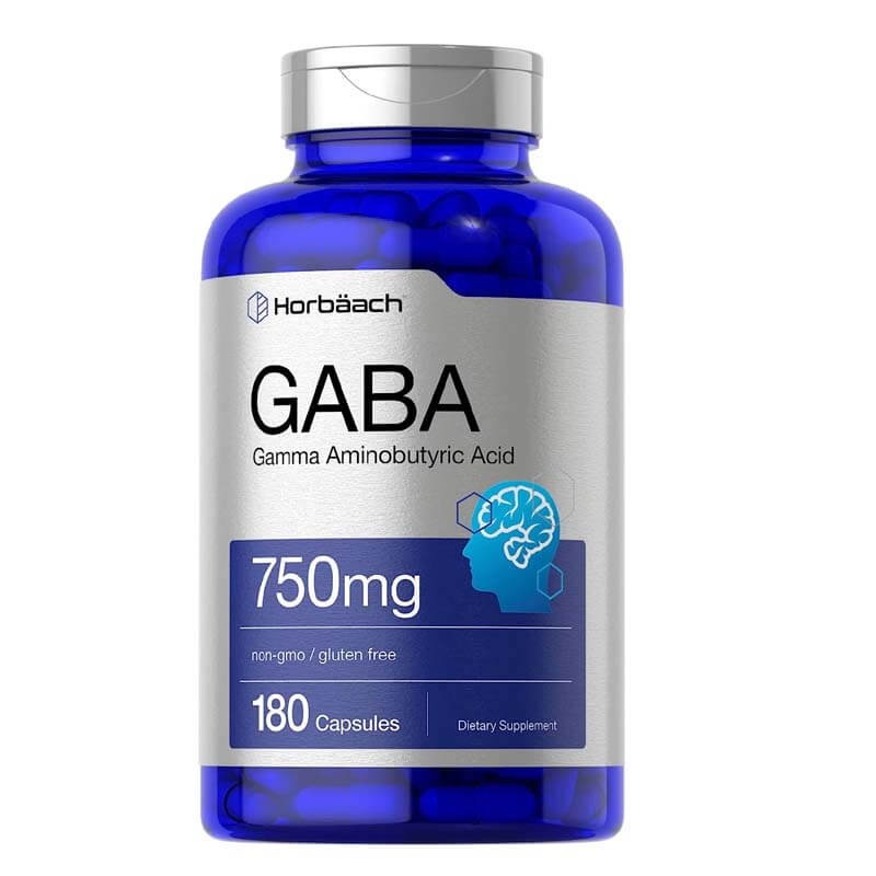 GABA 750mg Gamma Aminobutyric Acid Supplement 180 Capsules