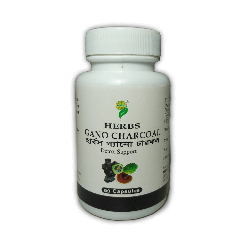 Gano Charcoal Supplement Detox Support 60 Capsules