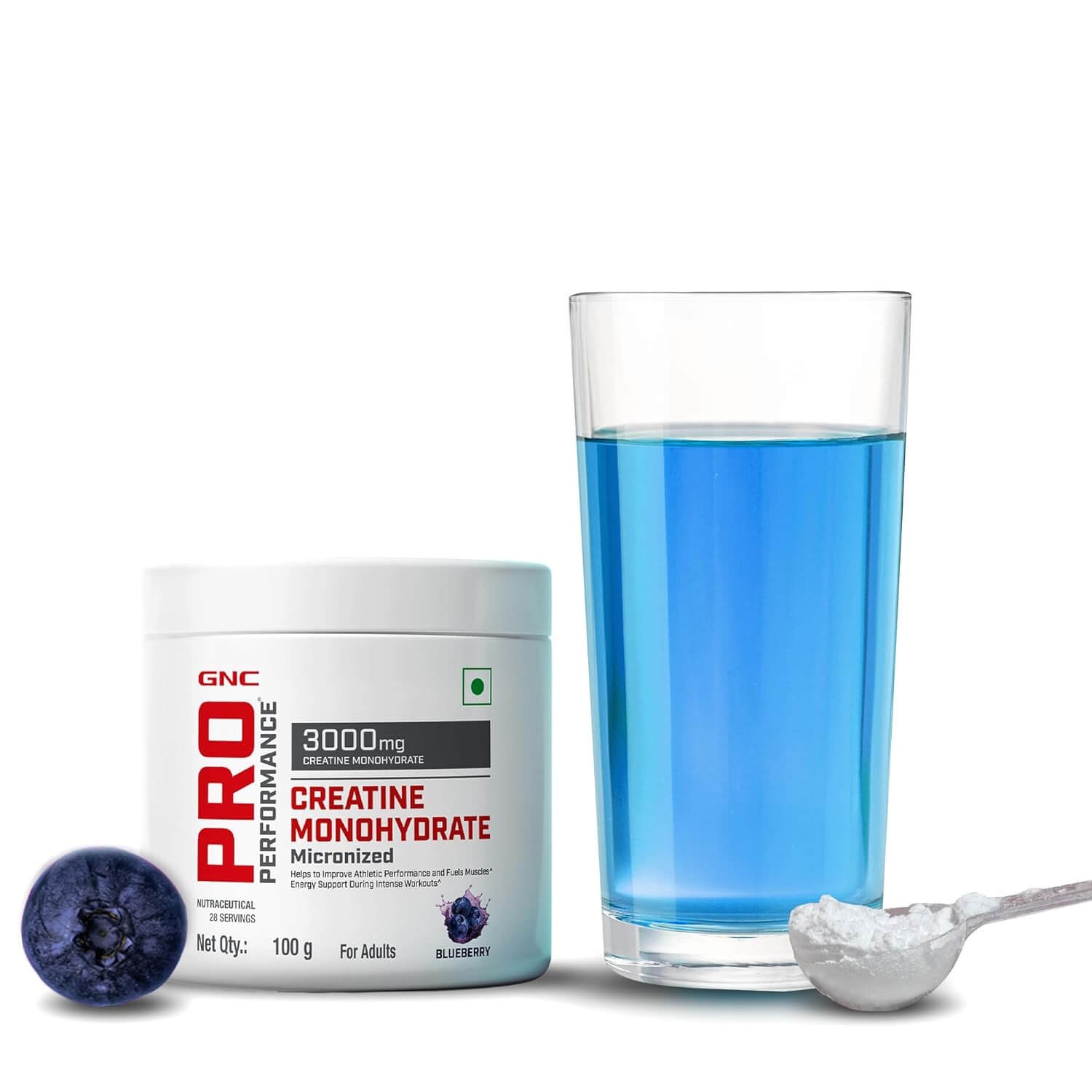 GNC Pro Performance Creatine Monohydrate 100gms Blueberry