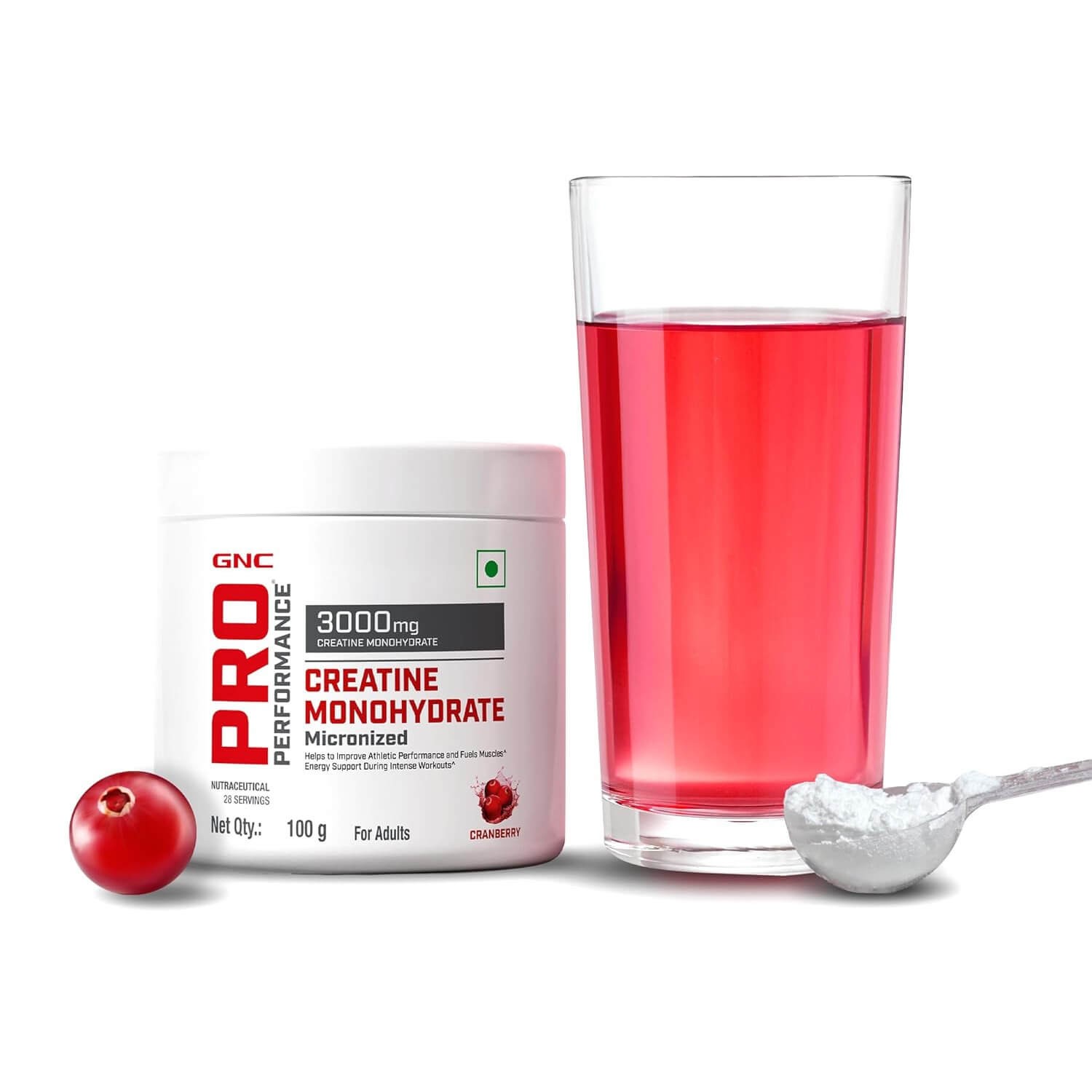 GNC Pro Performance Creatine Monohydrate Cranberry 100gms