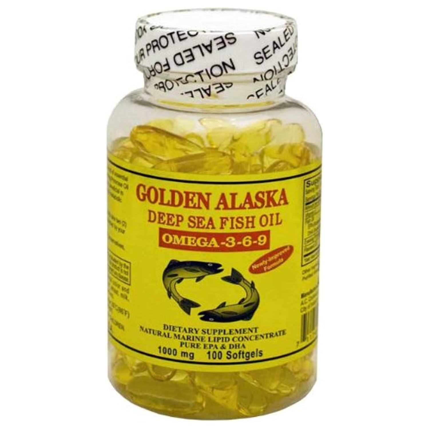 Golden Alaska Deep Sea Omega-3-6-9 Fish Oil 1000mg 100 Softg