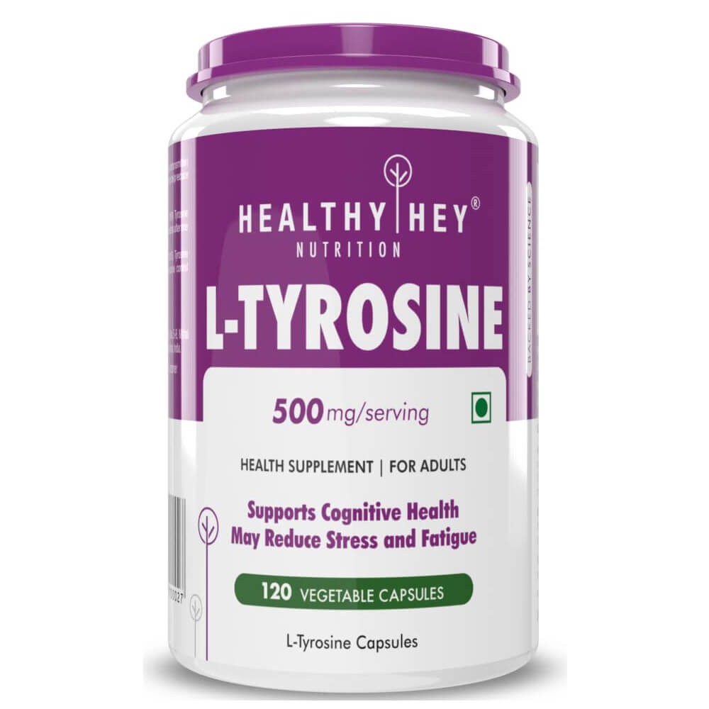 HealthyHey Nutrition L-Tyrosine Supplement 120 Capsules