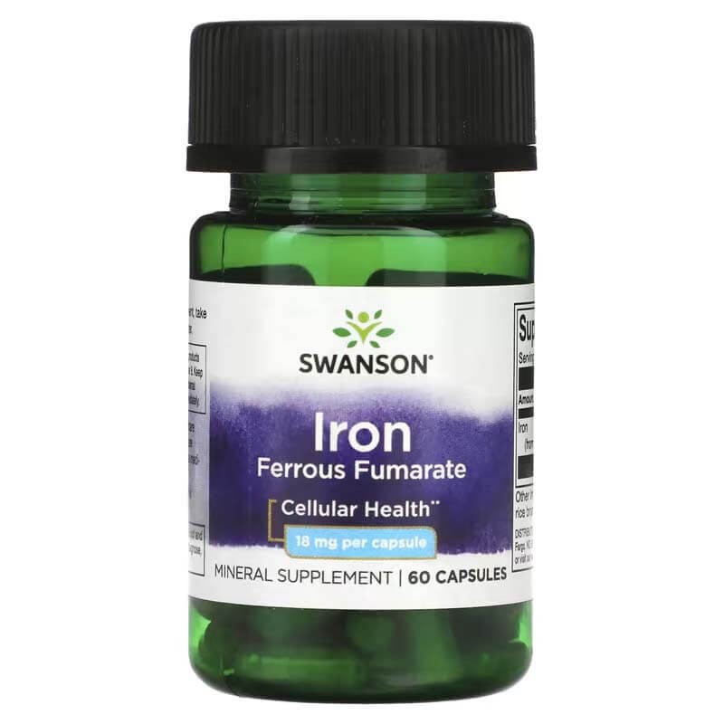 Iron Ferrous Fumarate 18mg 60 Capsules