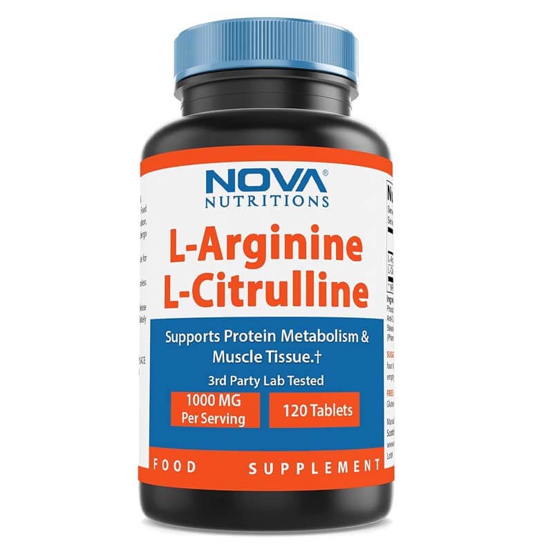 L-Arginine L-Citrulline 1000mg Promotes Muscle Relaxation