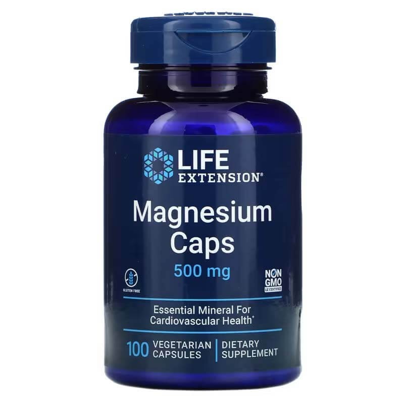 Magnesium Caps 500mg 100 Vegetarian Capsules