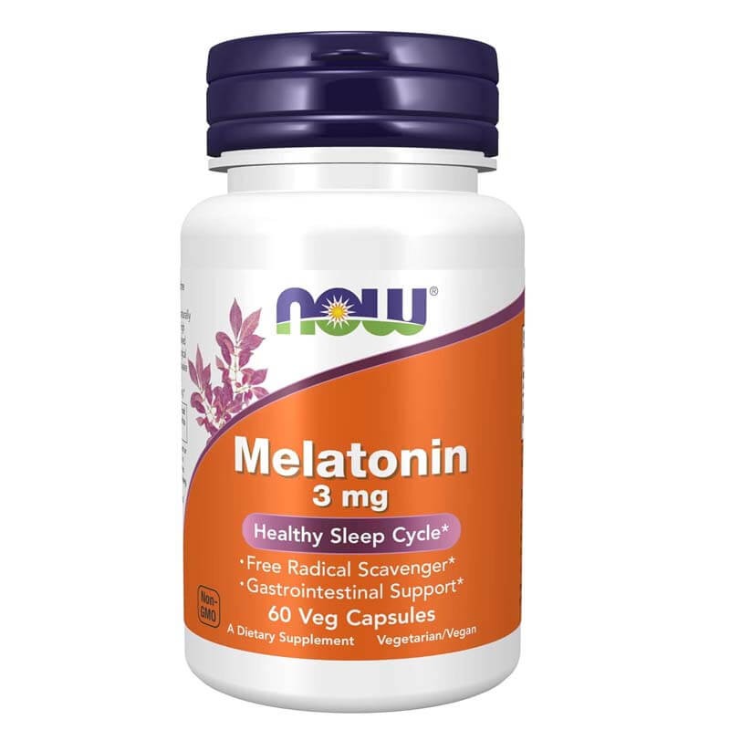 Melatonin 3mg Supplements Healthy Sleep Cycle 60 VegCaps