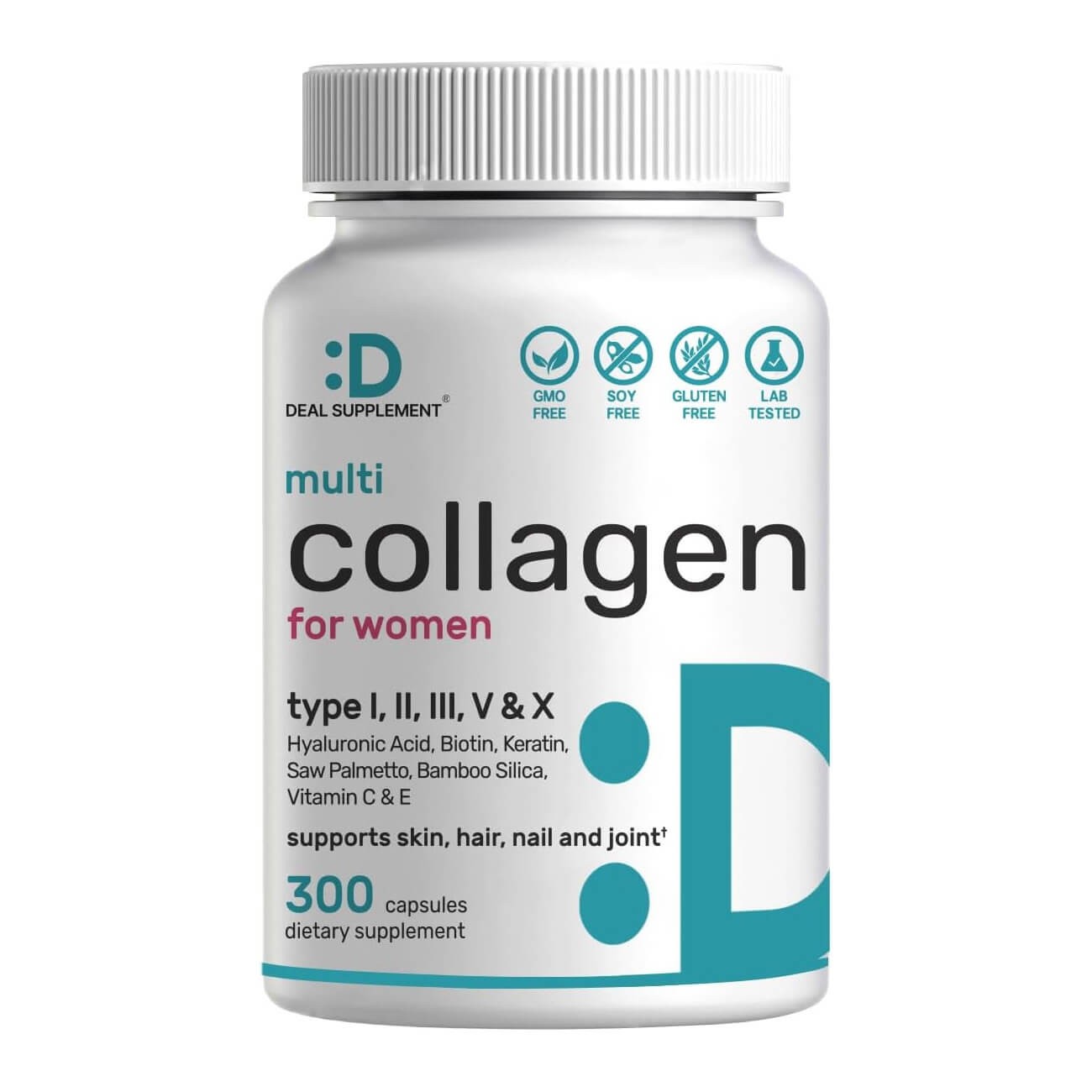 Multi-Collagen for Women with Vitamin C, E & Biotin 300 Caps