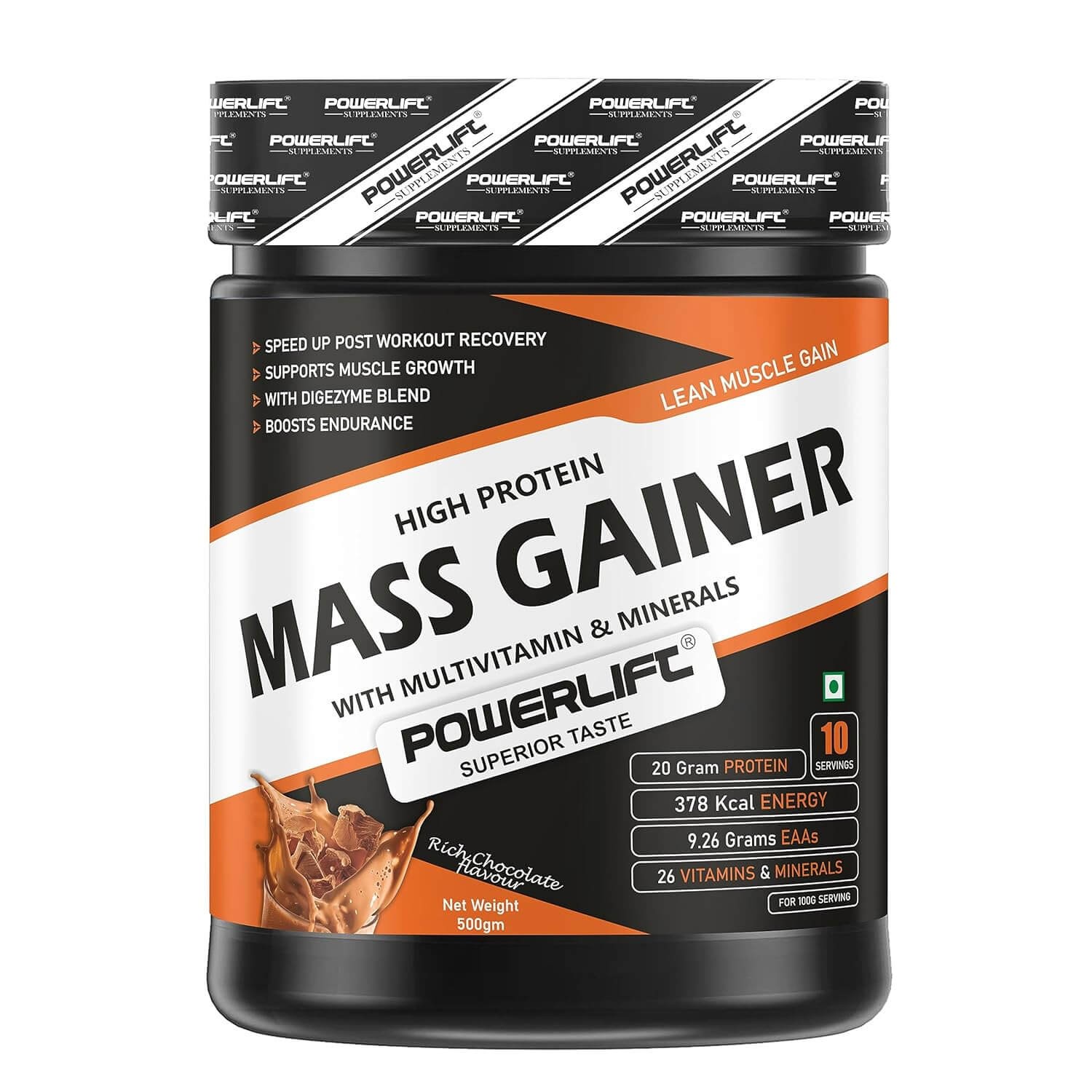 Muscle Protein Powder Weight Gainers & Mass Gainers 500gram