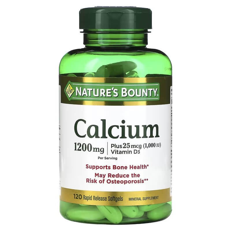 Nature's Bounty Calcium Plus 1200mg Vitamin D3 120 Softgels