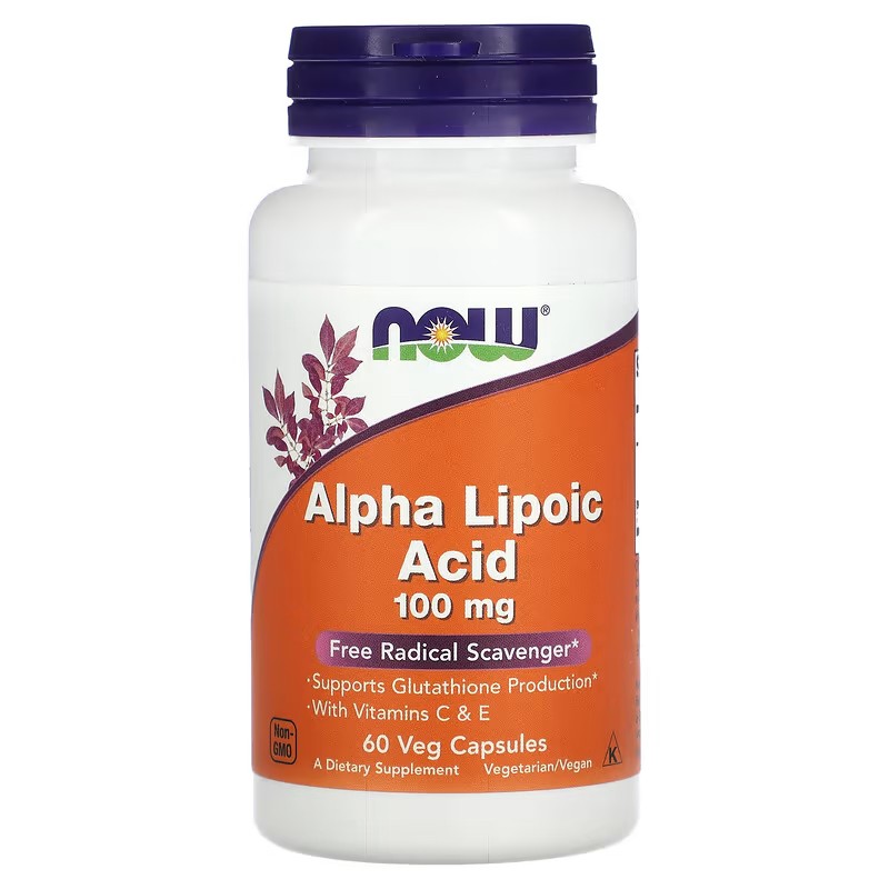 NOW Alpha Lipoic Acid Supplement 100mg 60 VegCaps