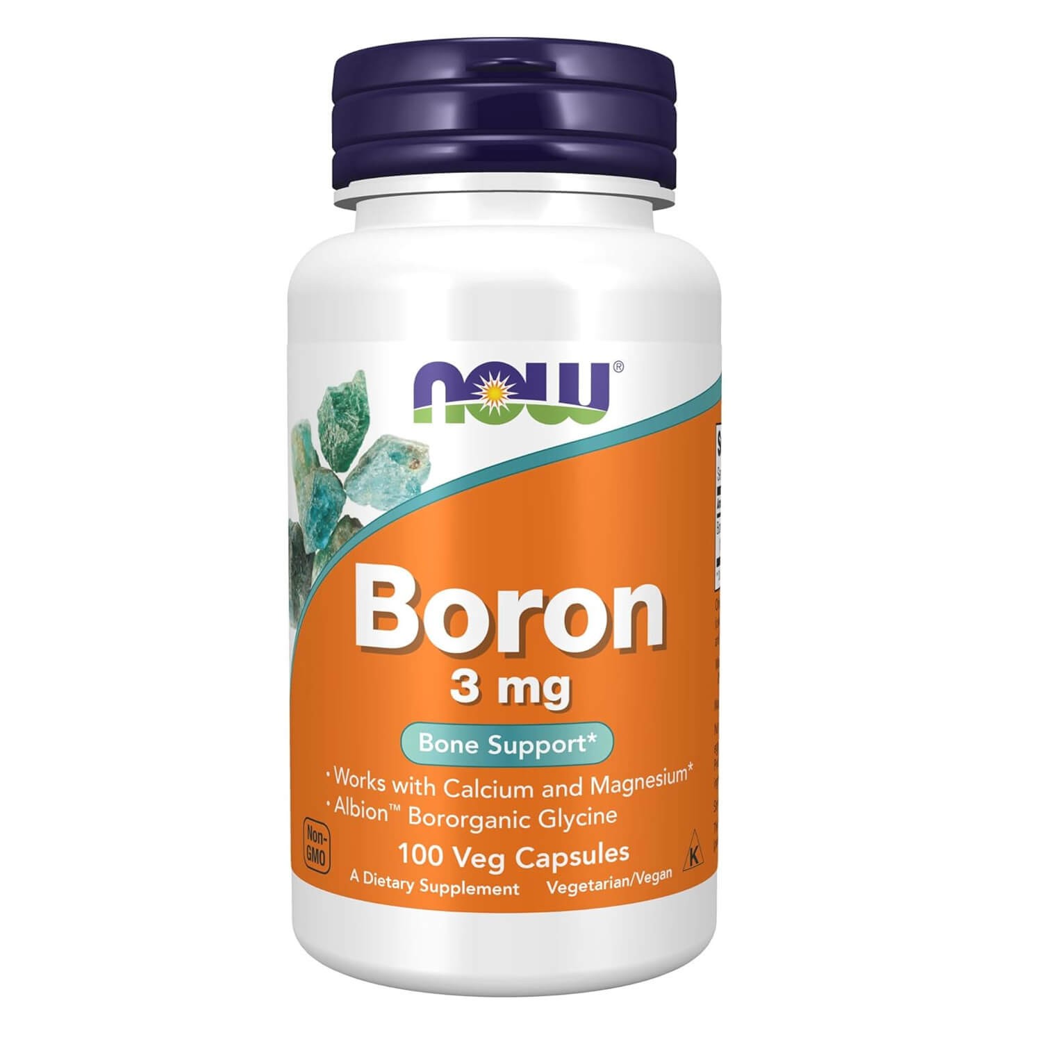 NOW Boron 3 mg Structural Support 100 VegCaps