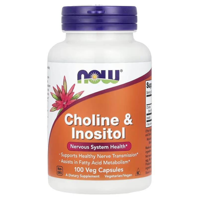 NOW Choline & Inositol 100 VegCaps