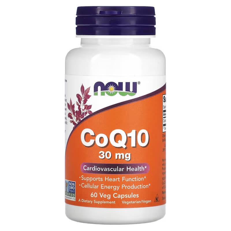 NOW Foods CoQ10 Supplement 30 mg 60 Veg Capsules