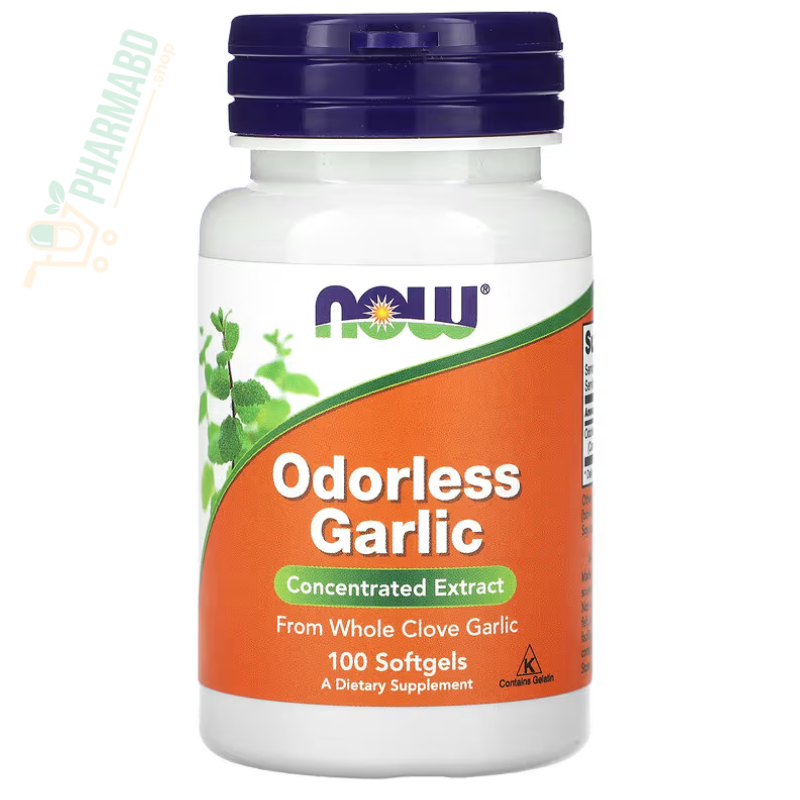 NOW Foods Odorless Garlic Concentrated Extract 100 Softgels