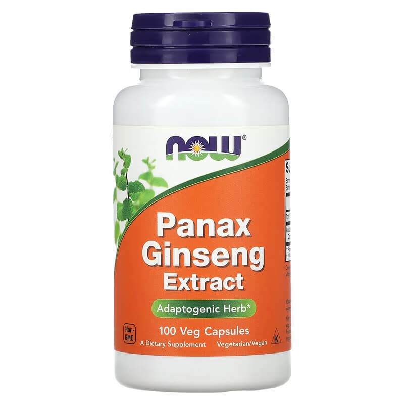 NOW Foods Panax Ginseng Extract Supplement 100 Veg Capsules