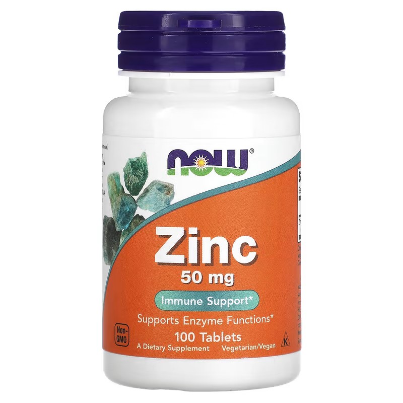 NOW Foods Zinc, 50 mg, 100 Tablets