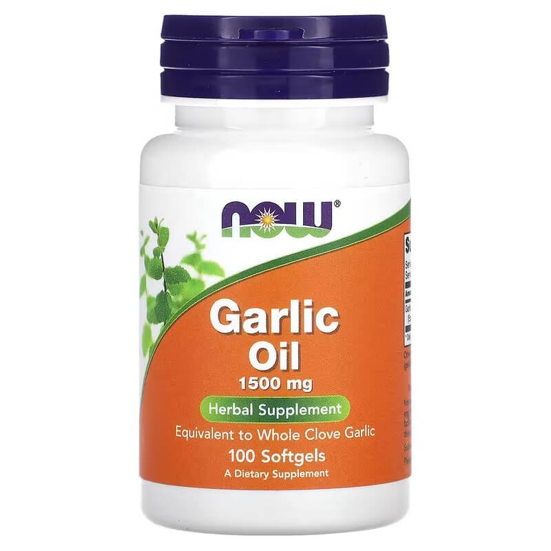 NOW Garlic Oil 1500 mg Equivalent to Whole Clove 100 Softgel