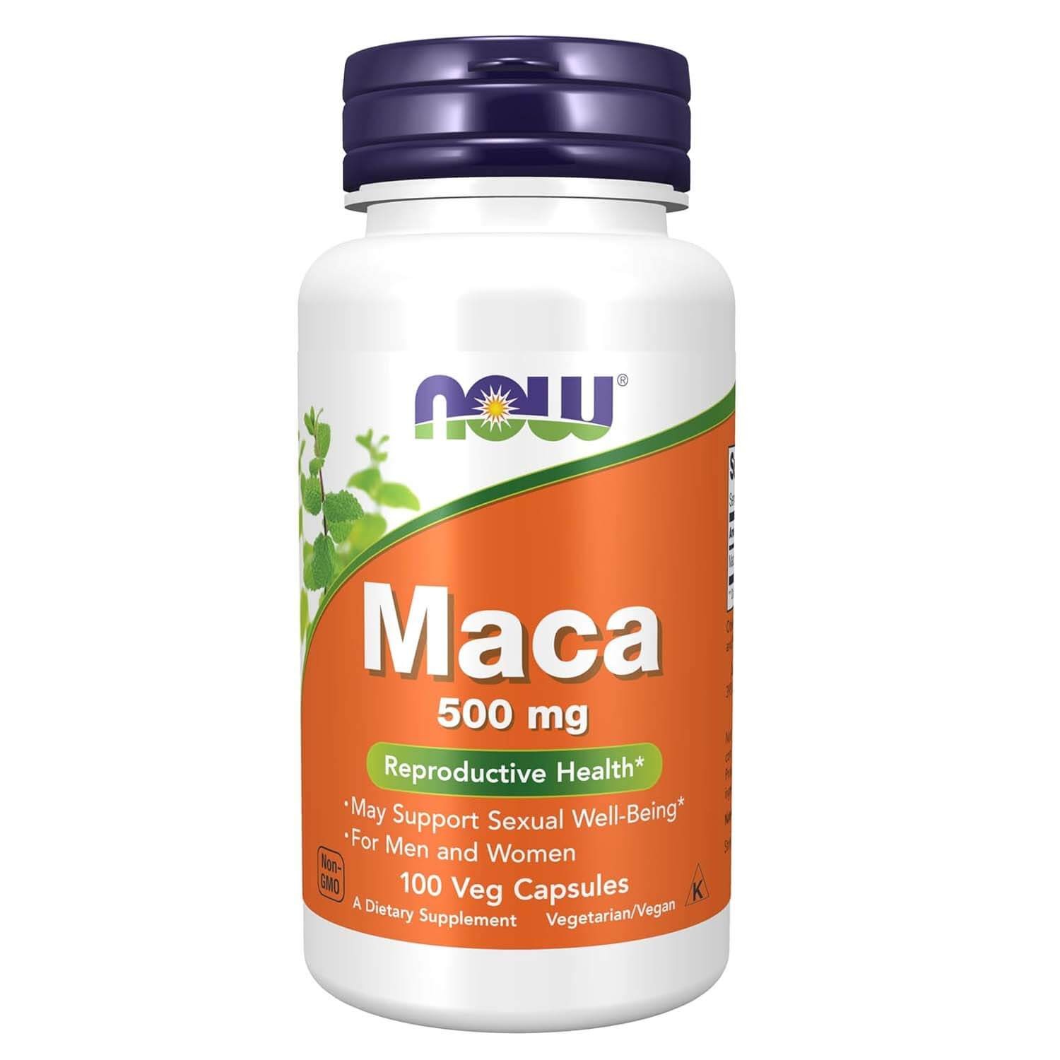 NOW Supplements Maca 500mg For Men & Women 100 VegCapsules