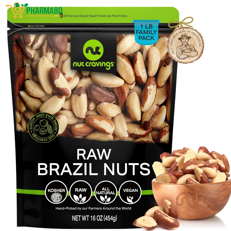 NUT CRAVINGS  Raw Brazil Nuts, Unsalted No Shell Whole 16oz