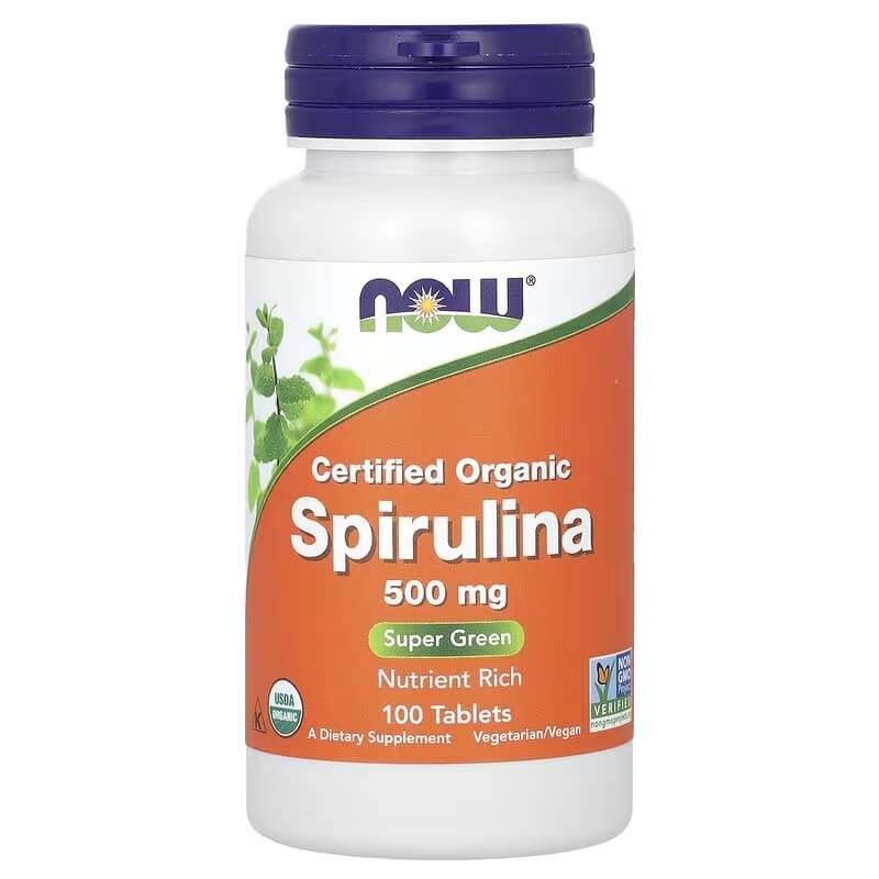 Organic Spirulina Supplement 500mg 100 Tablets