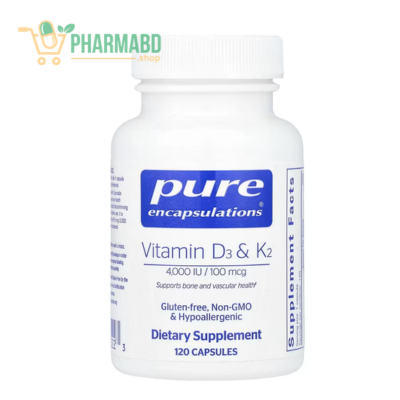 Pure Encapsulations Vitamin D3 & K2 120 Capsules