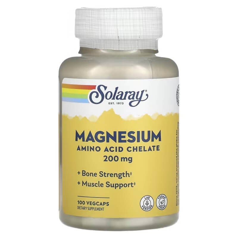 Solaray Magnesium 200mg Bone & Muscle Support 100 VegCaps