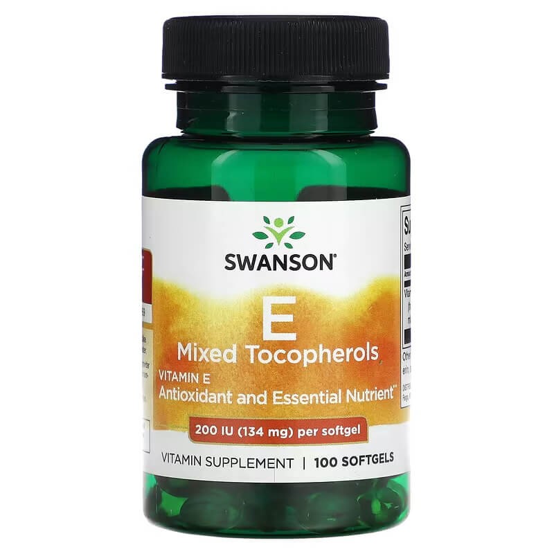 Swanson Vitamin E Mixed Tocopherols 100 Softgels