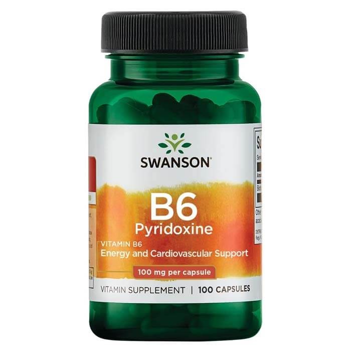 Vitamin B-6 Pyridoxine 100mg Supplement 100 Capsules