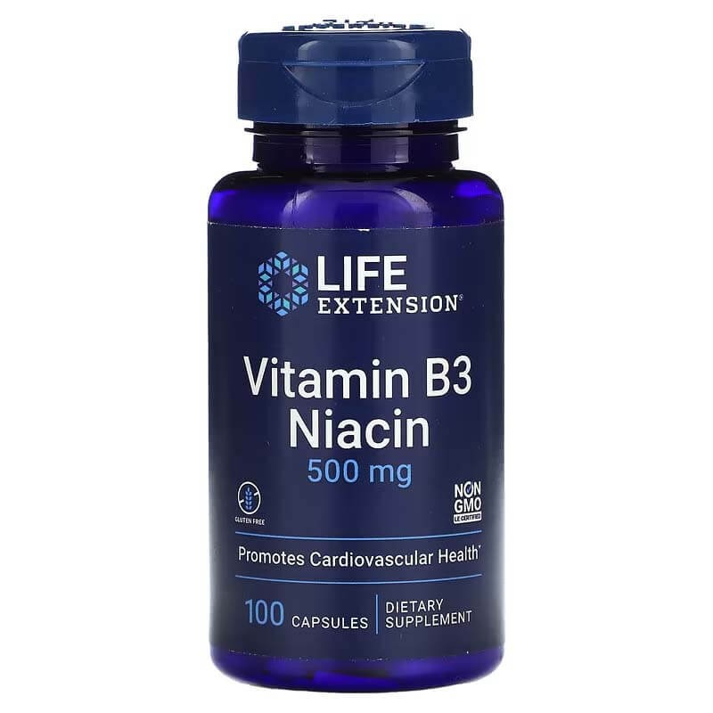 Vitamin B3 Niacin 500mg 100 Capsules