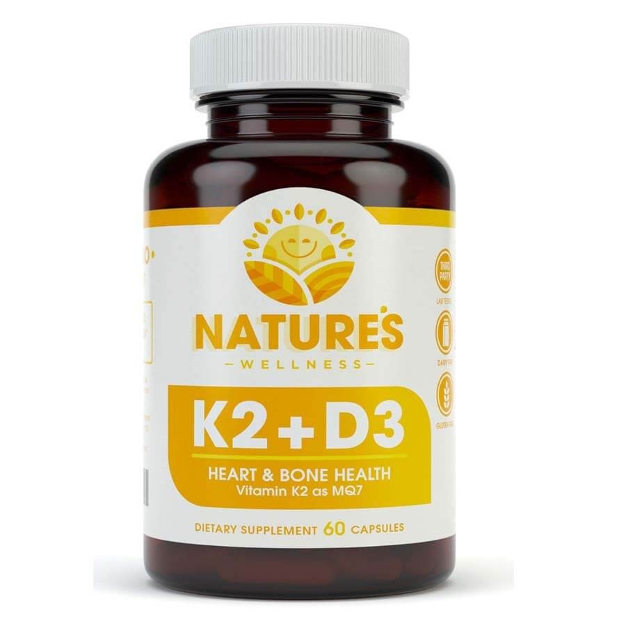 Vitamin K2 (mk7) with D3 Supplement 60 Capsules