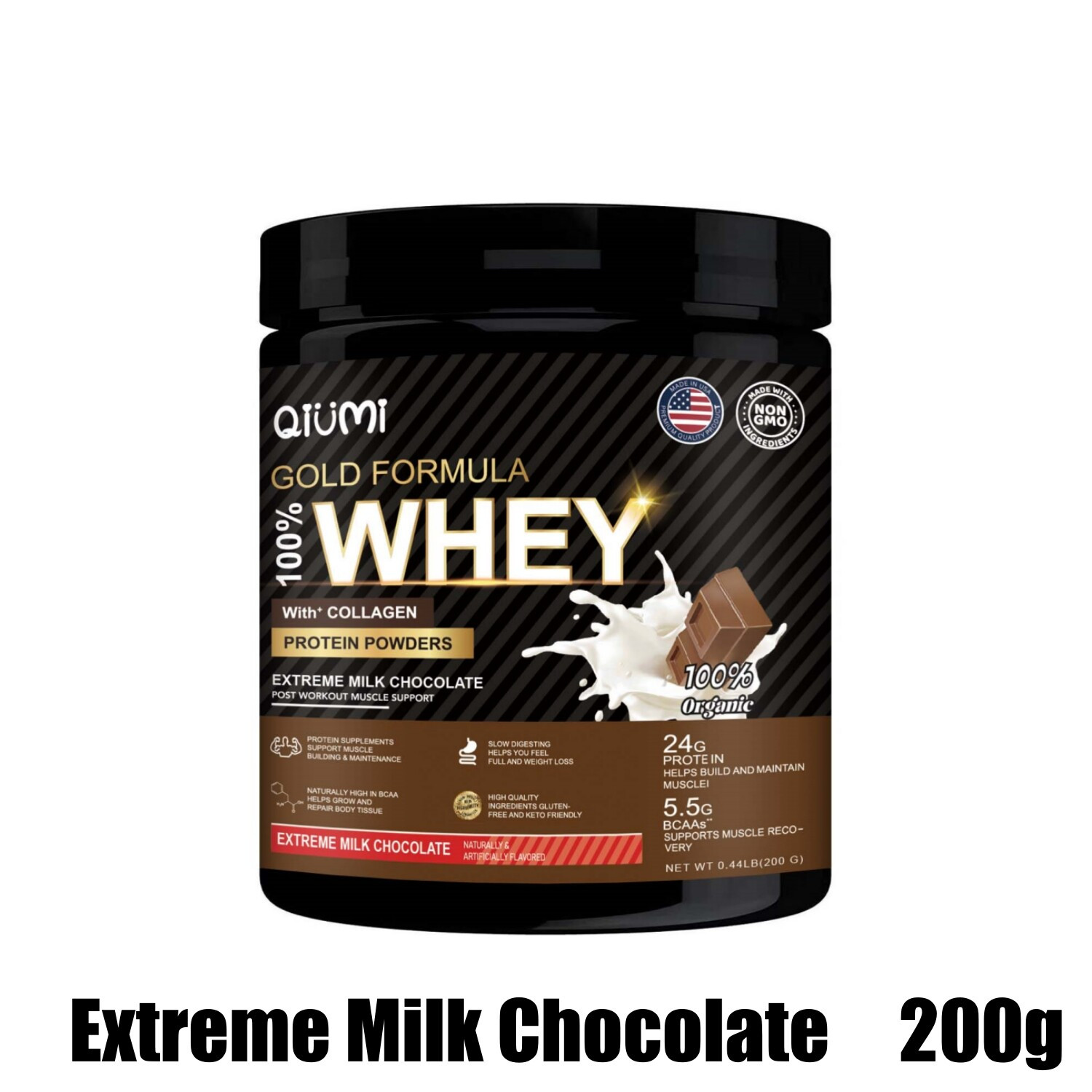 Whey Protein Powder 200g Milk Chocolate support Men & Women