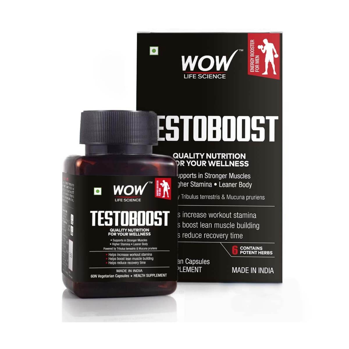 WOW Life Science Testoboost Booster 60 Capsules