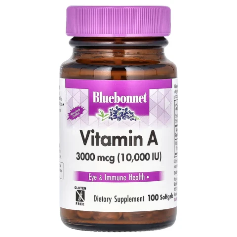 Bluebonnet Nutrition, Vitamin A Supplement 3,000 mcg (10,000 IU), 100 Softgels