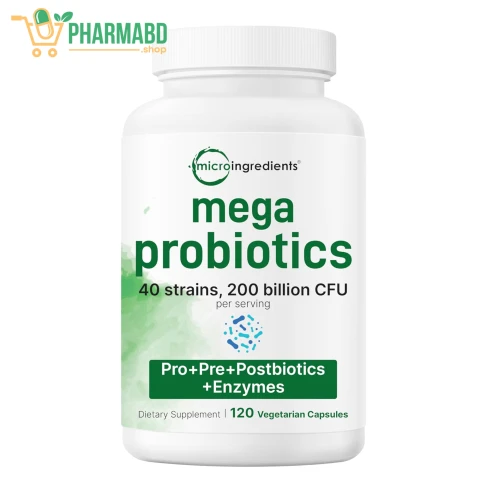 Micro Ingredients Mega Probiotics 200 Billion CFU, 120 Veggie Capsules
