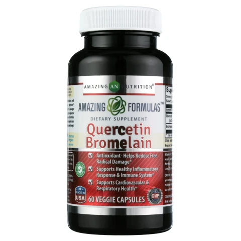 Amazing Nutrition Quercetin Bromelain Supplement 60 Veggie Capsules
