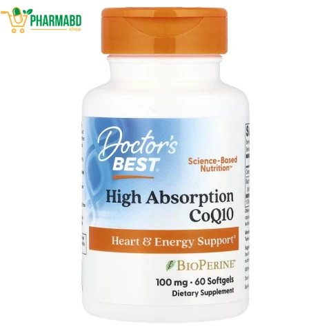 Doctor's Best, High Absorption CoQ10 Supplement, 60 Softgels