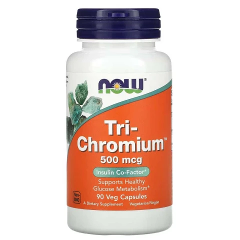 NOW Foods, Tri-Chromium, 500 mcg, Insulin Co-Factor, 90 VegCaps