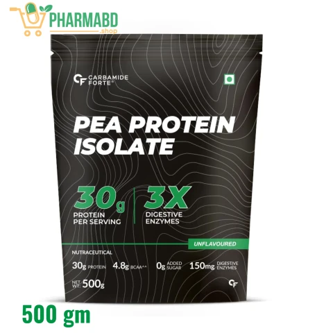 Carbamide Forte Pea Protein Isolate Powder 500 grams With 4.8G BCAA
