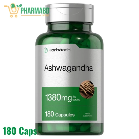 Horbäach Ashwagandha Root Supplement for Women and Men 180 Capsules
