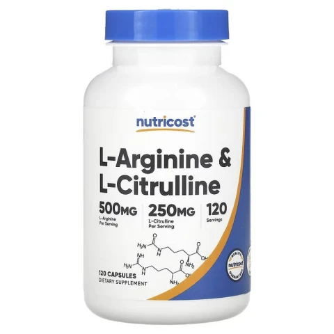 Nutricost L-Arginine & L-Citrulline Supplement 120 Capsules
