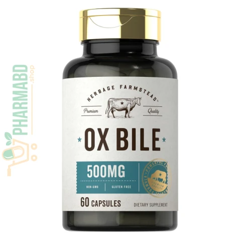 Carlyle Ox Bile Digestive Enzymes Supplement 500 mg 60 Capsules