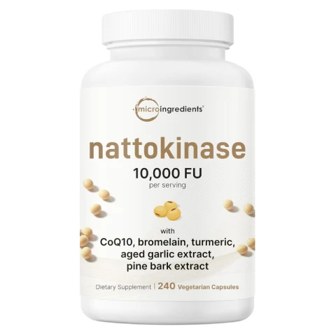 Micro Ingredients Nattokinase 10,000 FU, 240 Veggie Capsules