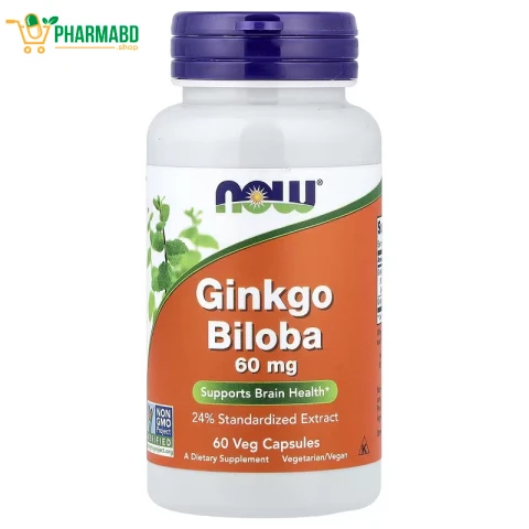 NOW Foods, Ginkgo Biloba Supports Brain Health 60 mg, 60 VegCaps
